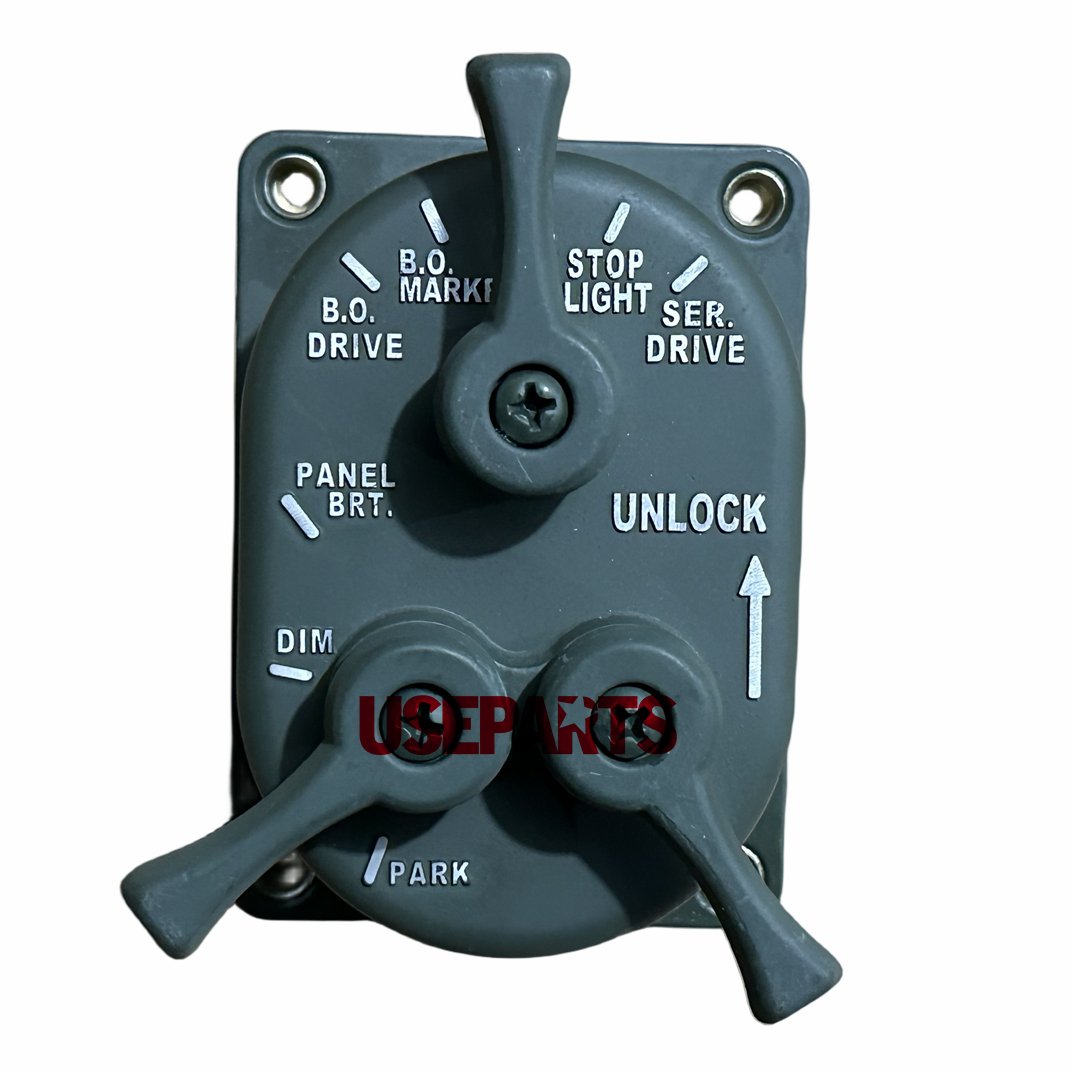 M35A2 M809 M939 3 Lever Light Control Switch NATO HMMWV Humvee Head Light MS51113-1 7368702 6047375 5930-00-307-8856